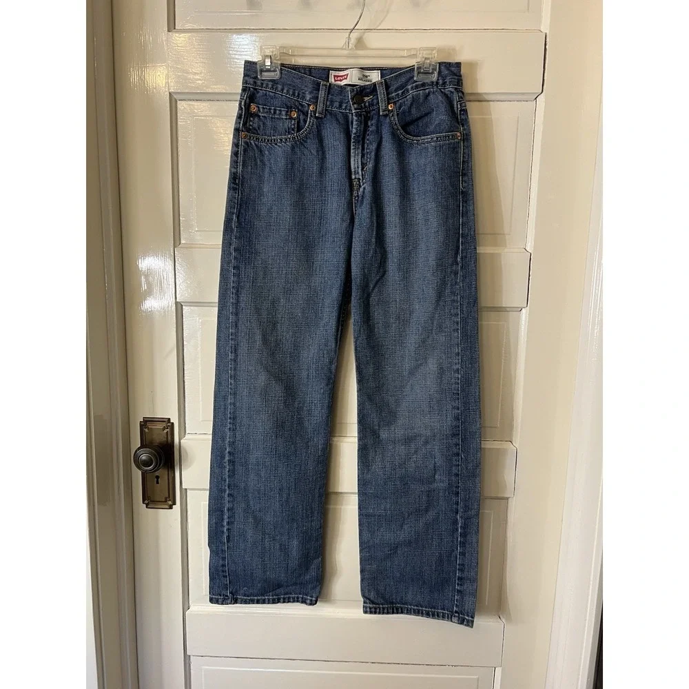 Levis 550 Relaxed Fit Jeans Dark Wash 27x29 Mens Slim Fit 100% Cotton